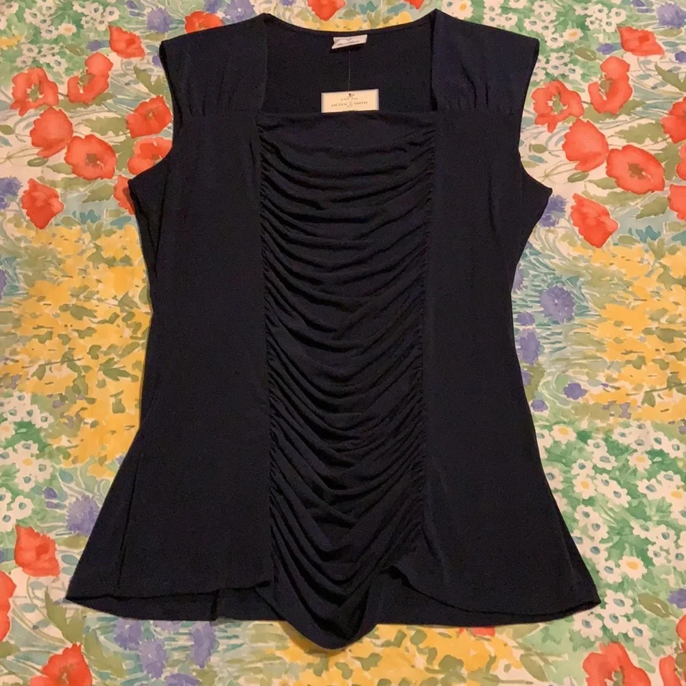NWT Jaclyn Smith Ruffle Top - Picture 1 of 5